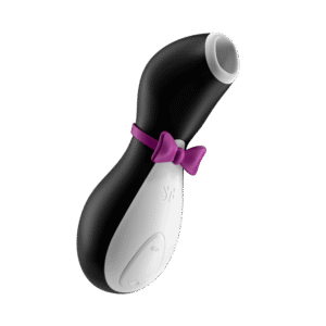 Succionador de clítoris con diseño de pingüino.