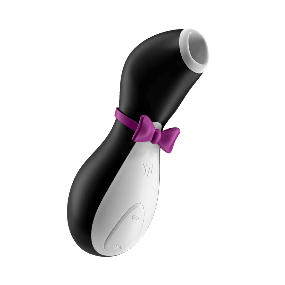 Succionador de clítoris con diseño de pingüino.